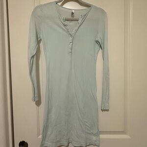 American Apparel Soft Blue Long Sleeve Dress